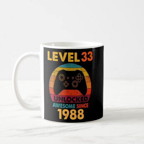 33rd Bday Boy Gamer Level 33 Unlocked Awesome Sinc Coffee Mug