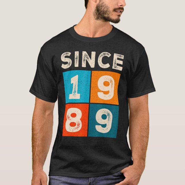 33rd Birthday Awesome Since 1989 T-Shirt (Front)