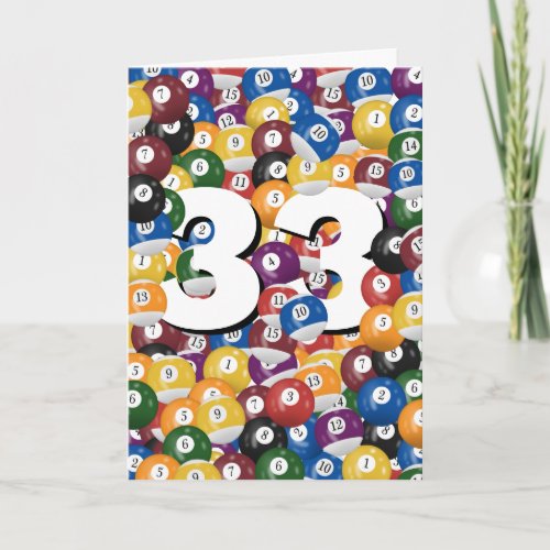 33rd Birthday Billiard Balls 