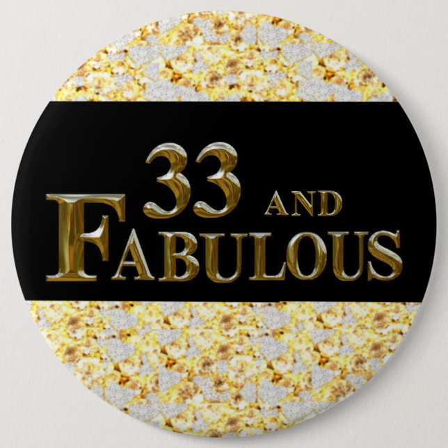 33rd  Birthday  Button (Front)