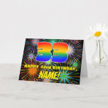 [ Thumbnail: 33rd Birthday: Fun, Colorful Celebratory Fireworks Card ]