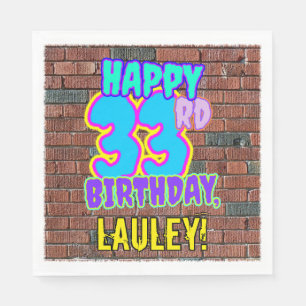 33rd Birthday ~ Fun, Urban Graffiti Inspired Look Napkins
