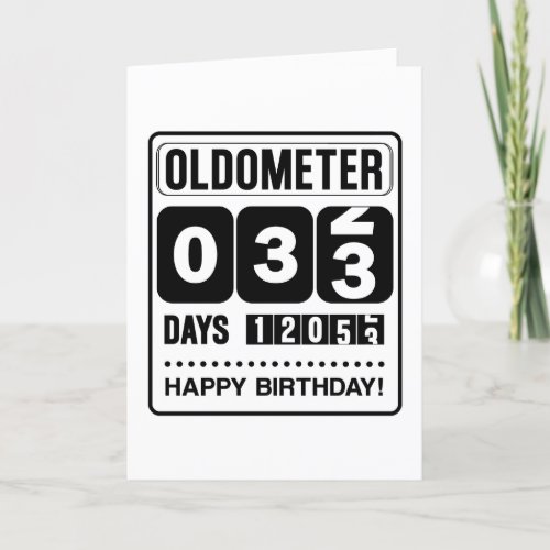 33rd Birthday Oldometer Card
