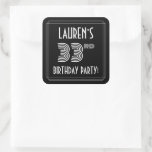 [ Thumbnail: 33rd Birthday Party: Art Deco Style & Custom Name Sticker ]