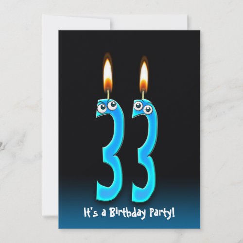 33rd Birthday Party Invite