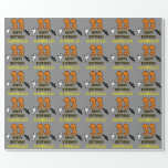 33rd Birthday: Spooky Halloween Theme, Custom Name Wrapping Paper<br><div class="desc">This scary and spooky Hallowe'en birthday themed wrapping paper design features a large number "33". It also features the message "HAPPY BIRTHDAY, ", plus a custom name. There are also depictions of a bat and a ghost on the front. Wrapping paper like this might be used when wrapping gifts or...</div>
