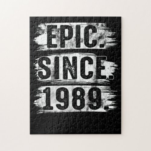 33rd Birthday Vintage Epic Since 1989 33 Years Old Jigsaw Puzzle