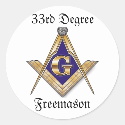 33rd Degree Freemason Sticker
