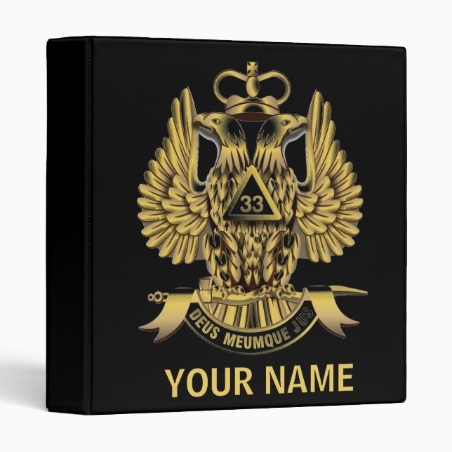 33rd DEGREE MASON 3 Ring Binder (Front/Spine)