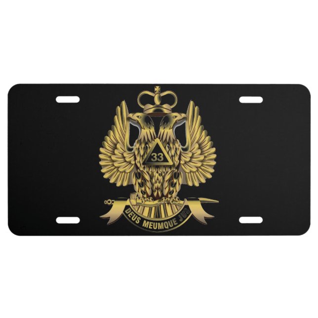 33rd DEGREE MASON License Plate (Front)
