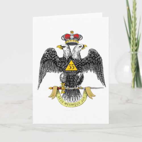 33rd Degree Scottish Rite Black Eagle Card