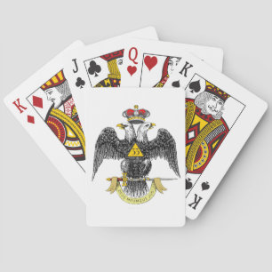 33rd Degree Scottish Rite Black Eagle Poker Cards