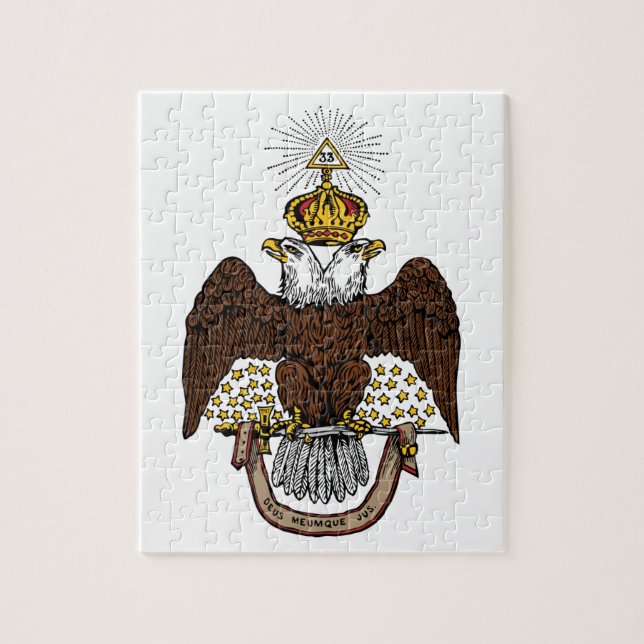 33rd Degree Scottish Rite Brown Eagle Jigsaw Puzzle (Vertical)