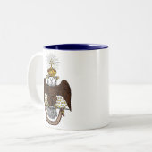 33rd Degree Scottish Rite Brown Eagle Two-Tone Coffee Mug (Front Left)