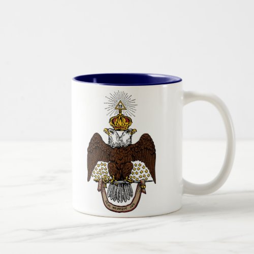 33rd Degree Scottish Rite Brown Eagle Two_Tone Coffee Mug