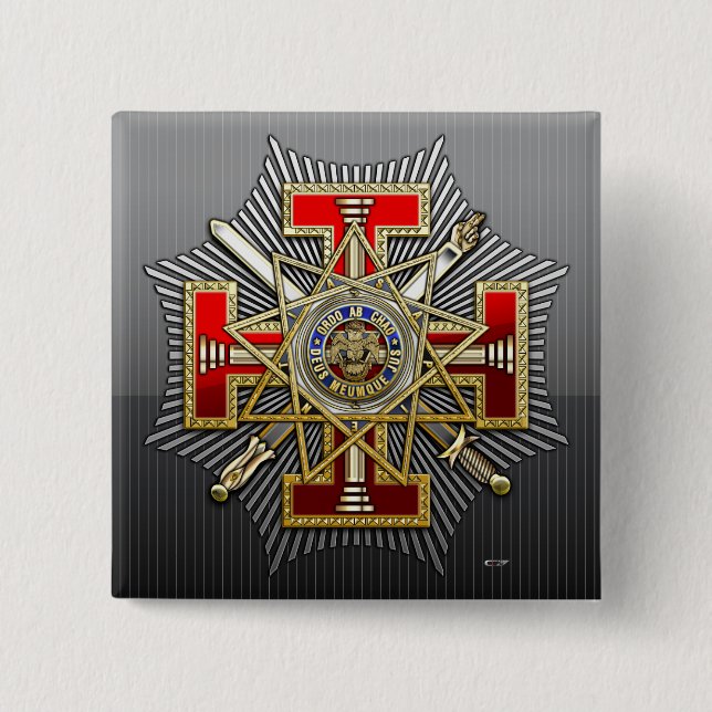 33rd Degree: Sovereign Grand Inspector General Pinback Button (Front)