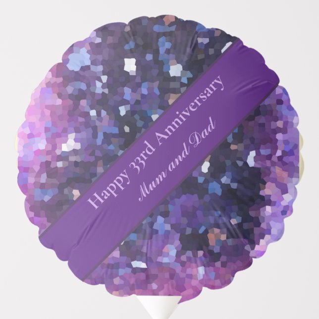 33rd Wedding Anniversary editable Balloon (Front)