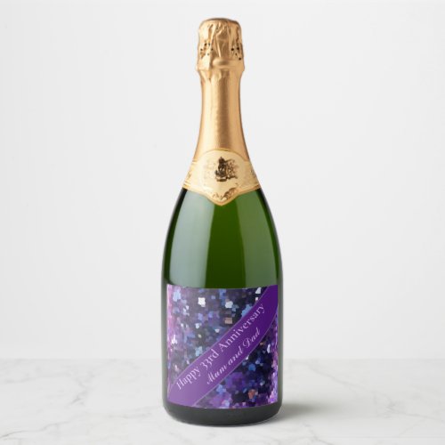 33rd Wedding Anniversary editable    Sparkling Wine Label