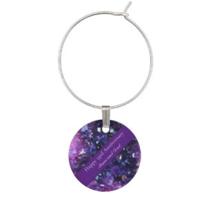 33rd Wedding Anniversary editable Wine Charm