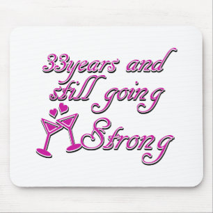 33rd wedding anniversary mouse pad