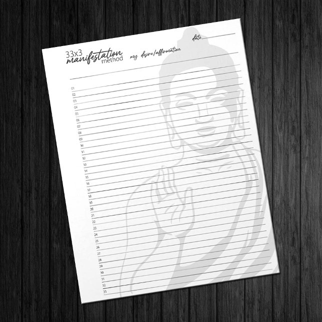 33x3 Manifestation Method,Buddha Law of attraction Notepad (Creator Uploaded)