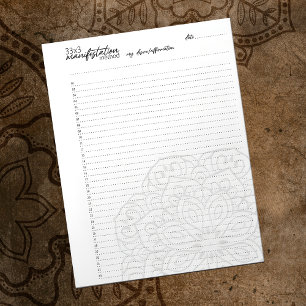 33x3 Manifestation Method, Law of attraction Notepad