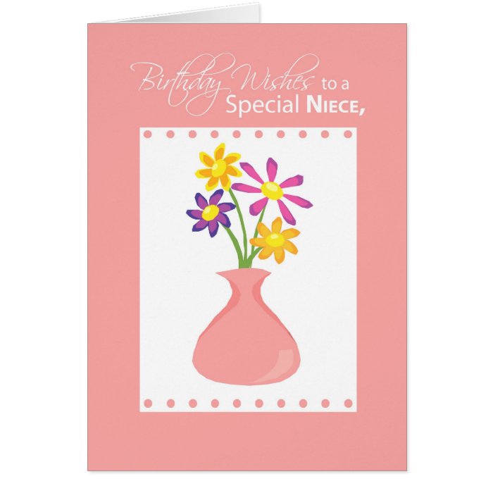 3414 Niece Birthday Flowers, Religious Greeting Cards