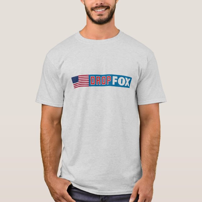 342px-American_flag_vertical_shorter, TURNOFFFO... T-Shirt (Front)