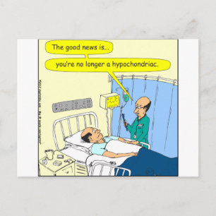 348 No longer a hypochondriac color cartoon Postcard