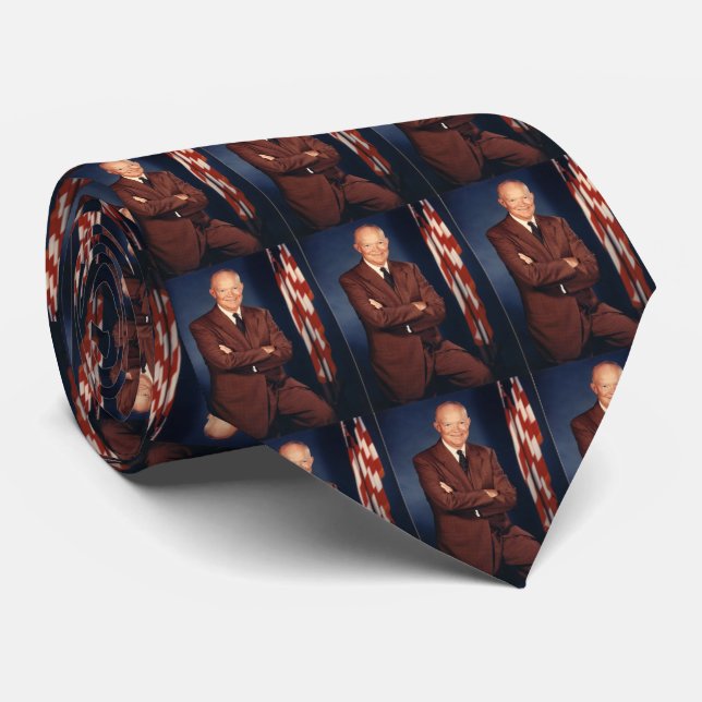 34 Dwight David Eisenhower Neck Tie (Rolled)