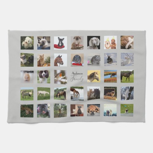 34 PHOTO COLLAGE Can EDIT COLOR _ ANY Occasion Kitchen Towel