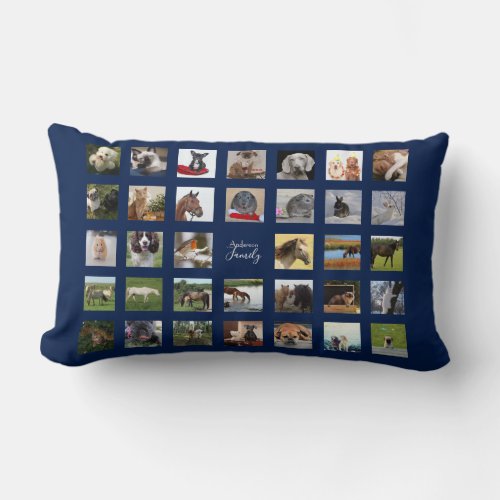 34 PHOTO COLLAGE Pillow  _ ANY COLORS