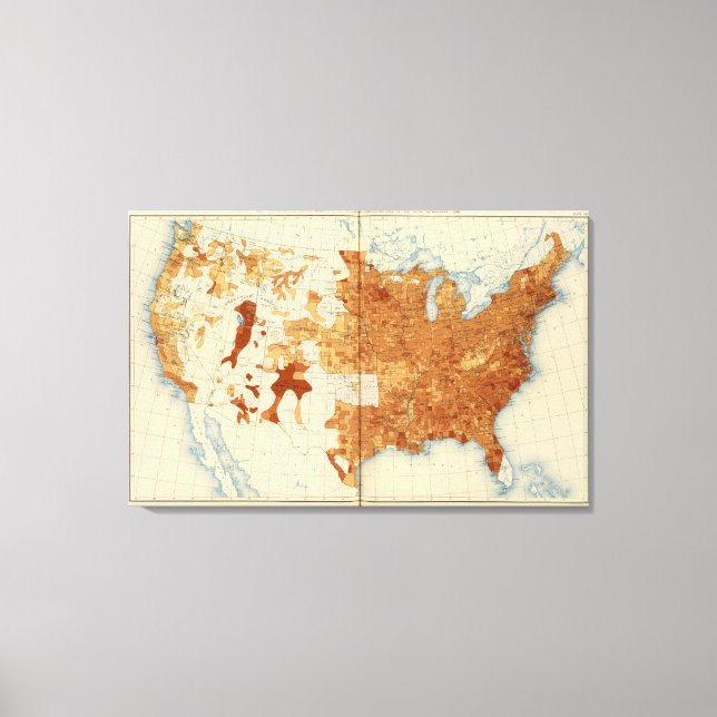34 Proportion religious denominations 1890 Canvas Print (Front)