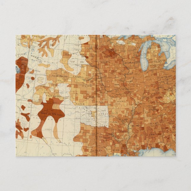 34 Proportion religious denominations 1890 Postcard (Front)