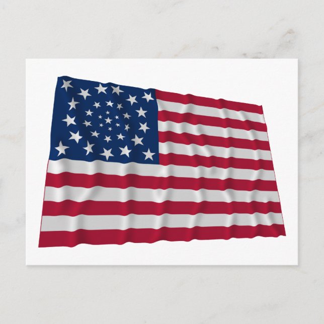 34-star flag, Wreath pattern, outliers Postcard (Front)