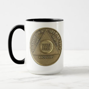 34 Year CUSTOM NAME Sober Coin Anniversary Mug