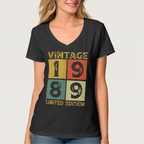 34 Year Old Gifts Vintage 1989 Limited Edition 34t T_Shirt
