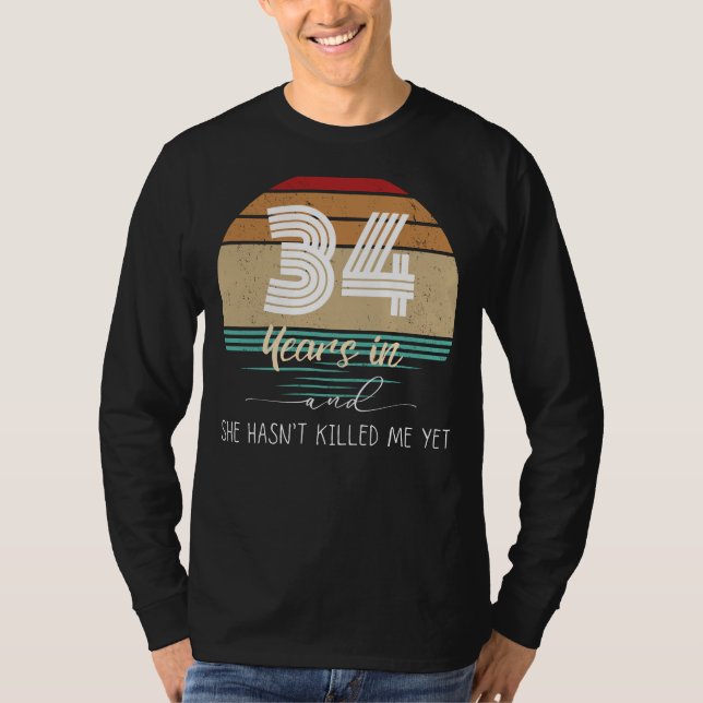 34 Years of Laughs: Amusing Anniversary Tee - Surv (Front)
