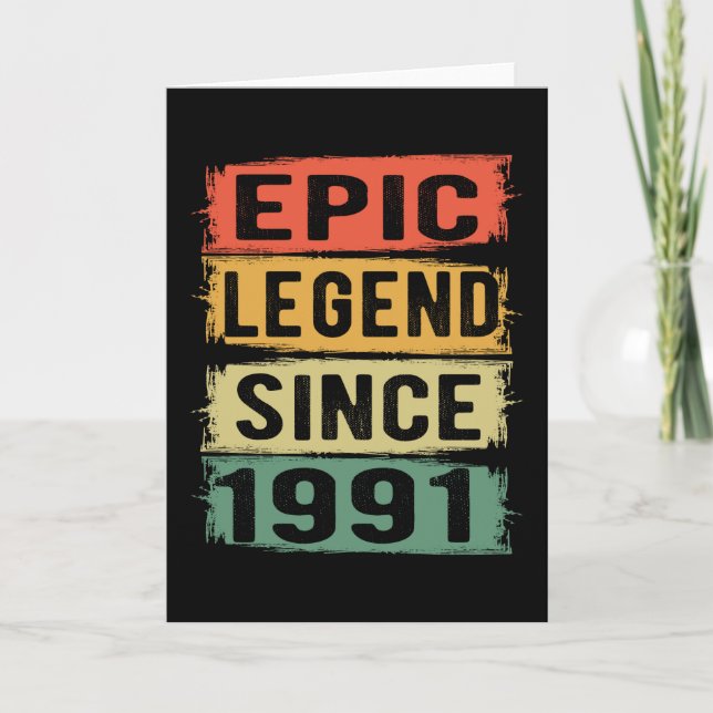 34 Years Old Bday Epic Legend 34th Birthday Gift Card (Front)