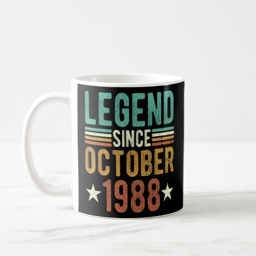 34 Years Old Legend Since October 1988  34th year  Coffee Mug