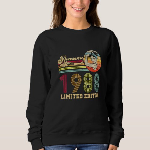 34 Years Old Retro Awesome 1988  Editon 34th Birth Sweatshirt