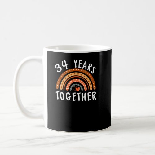 34 Years Together 34th Marriage Anniversary Husban Coffee Mug