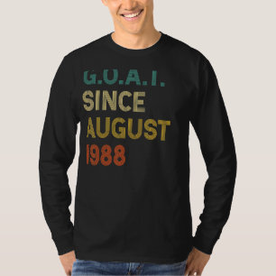34th Birthday 34 Years Old Goat Since August 1988 T-Shirt