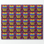 [ Thumbnail: 34th Birthday: Loving Hearts Pattern, Rainbow # 34 Wrapping Paper ]