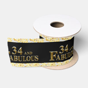 34th  Birthday  Satin Ribbon