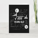 34th Birthday Square Root Math 34 Years Old Bday Card<br><div class="desc">Birthday Design For anyone who's horoscope say difficult & Stubborn But totally worth.Wear it with pride at work,  school gym perfect to pair with shorts,  leggings or jeans for a casual yet trendy Look</div>