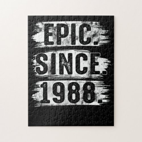 34th Birthday Vintage Epic Since 1988 34 Years Old Jigsaw Puzzle