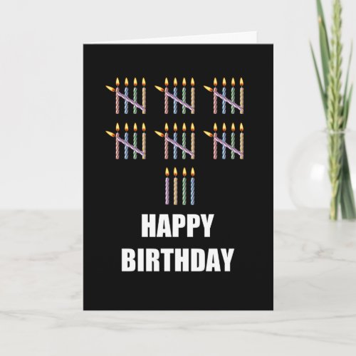 34th Birthday with Candles Card