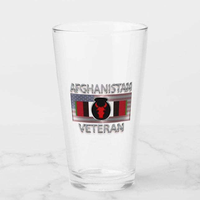 34th Infantry Division Afghanistan Veteran Glass (Front)