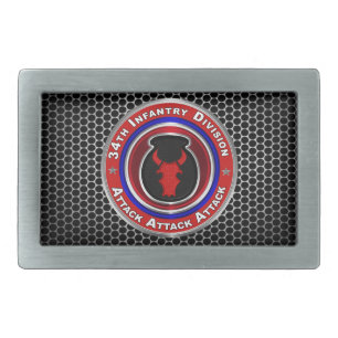 34th Infantry Division Belt Buckle
